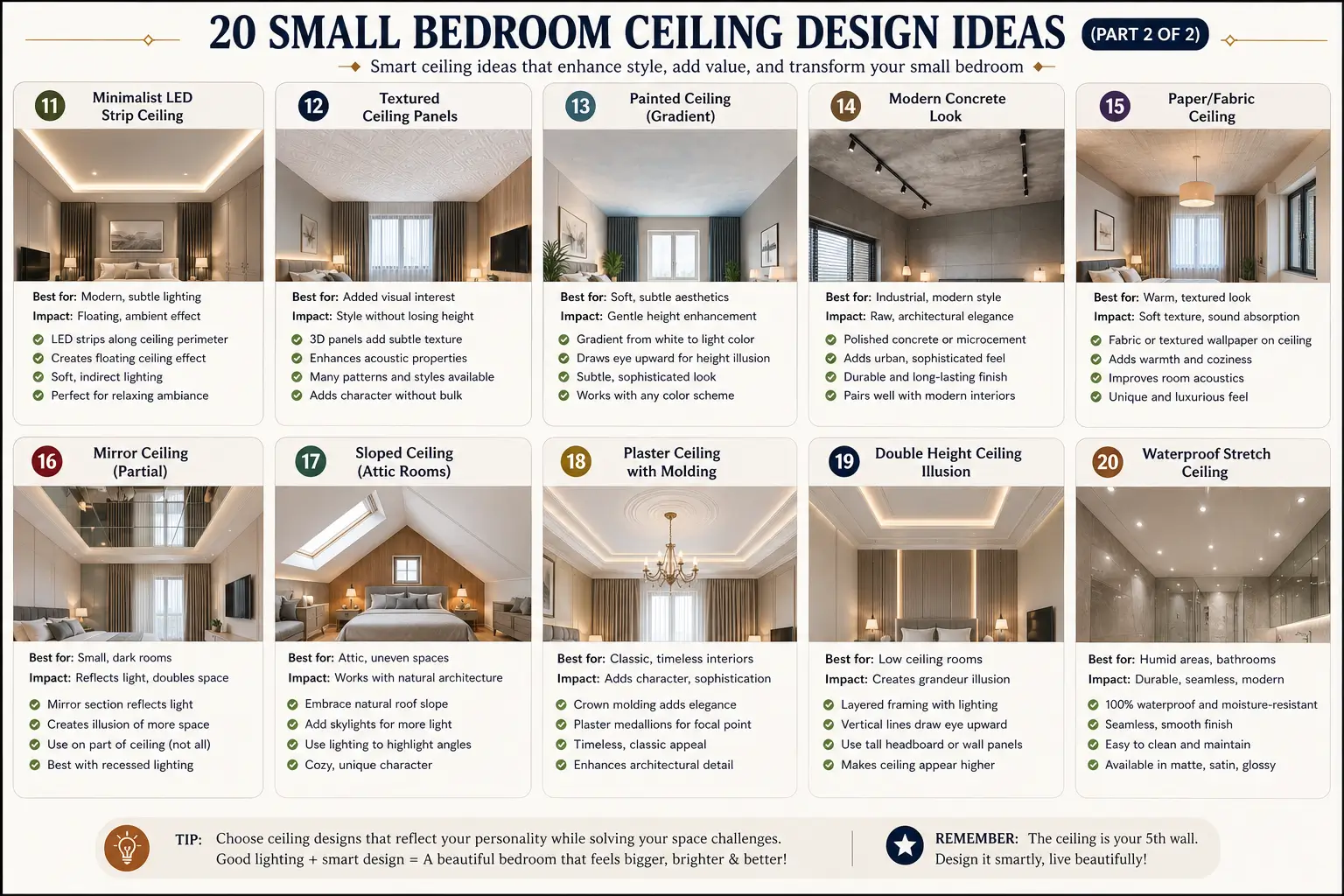 Small Bedroom Ceiling Design Ideas