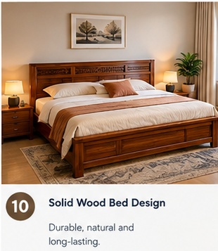 Solid Wood Bed Design