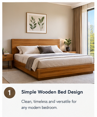 simple wooden bed design